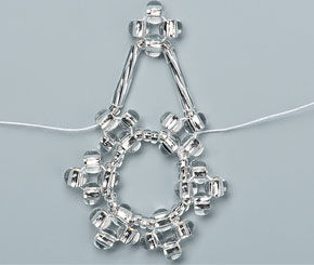 Bugle beads on loop